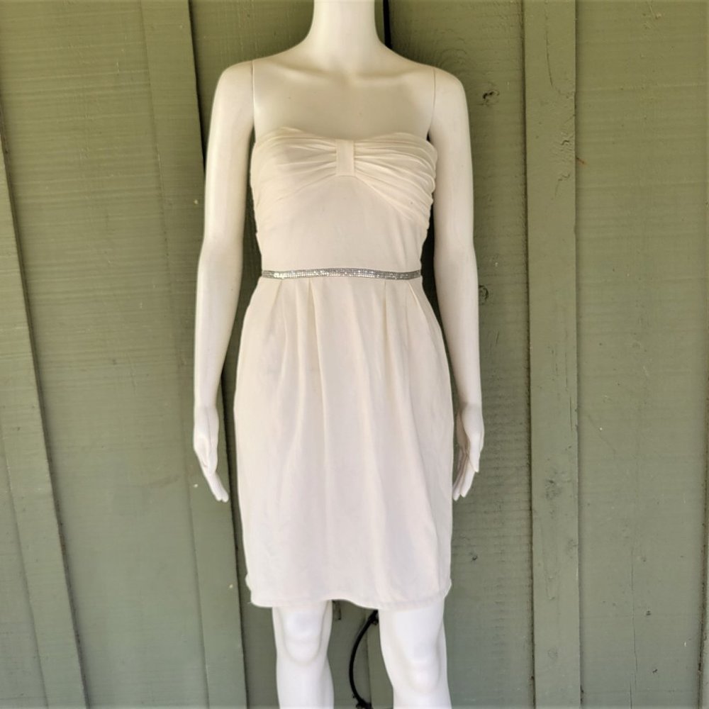 MARC NEW YORK Andrew Marc White Strapless Dress 2